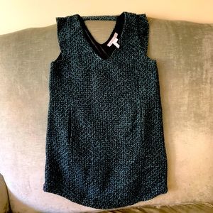 BCBG Lined Teal Warm Sparkling Layer Dress